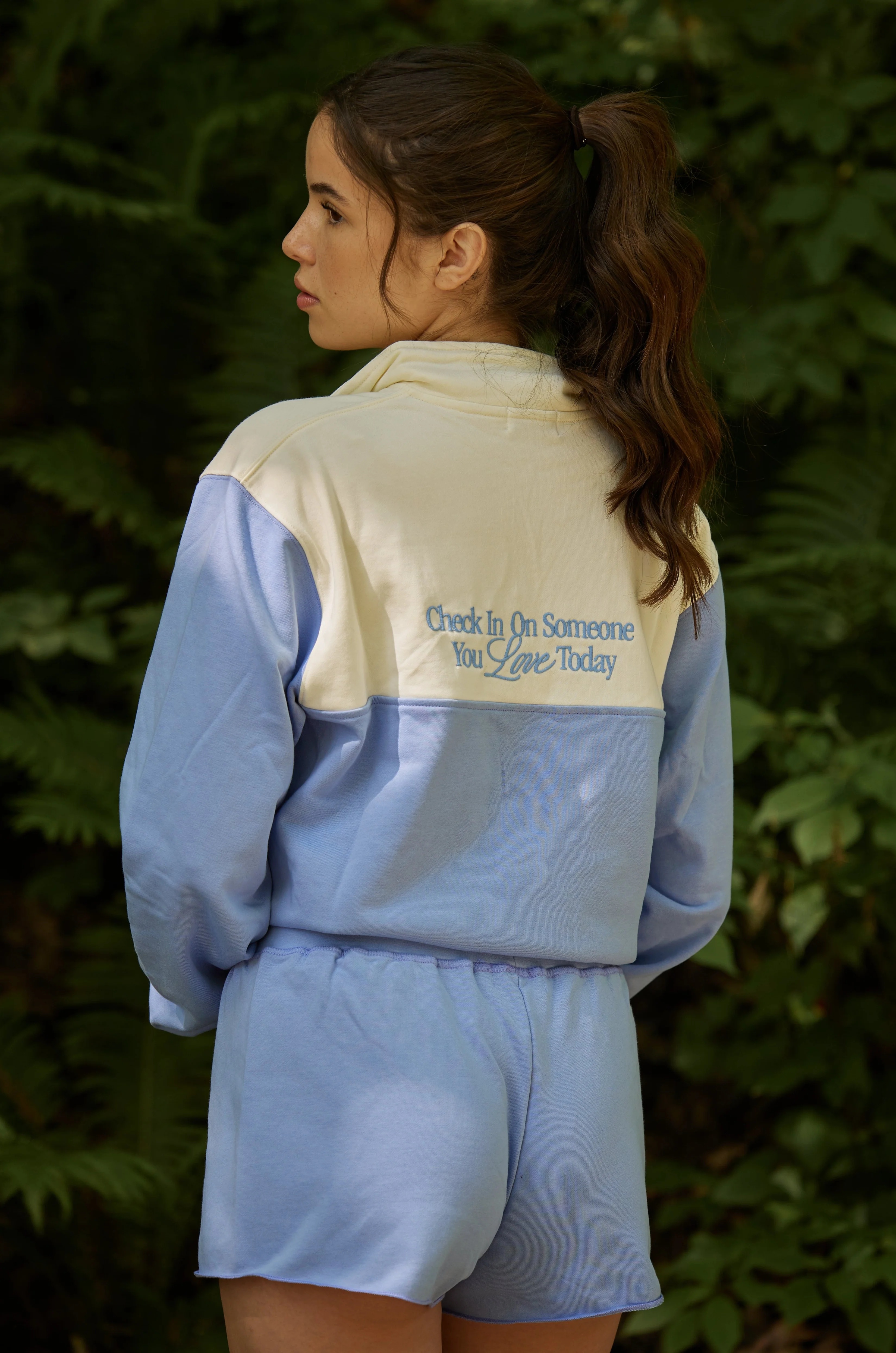 Check In On Someone You Love Today Fitted Half-Zip - Image 3