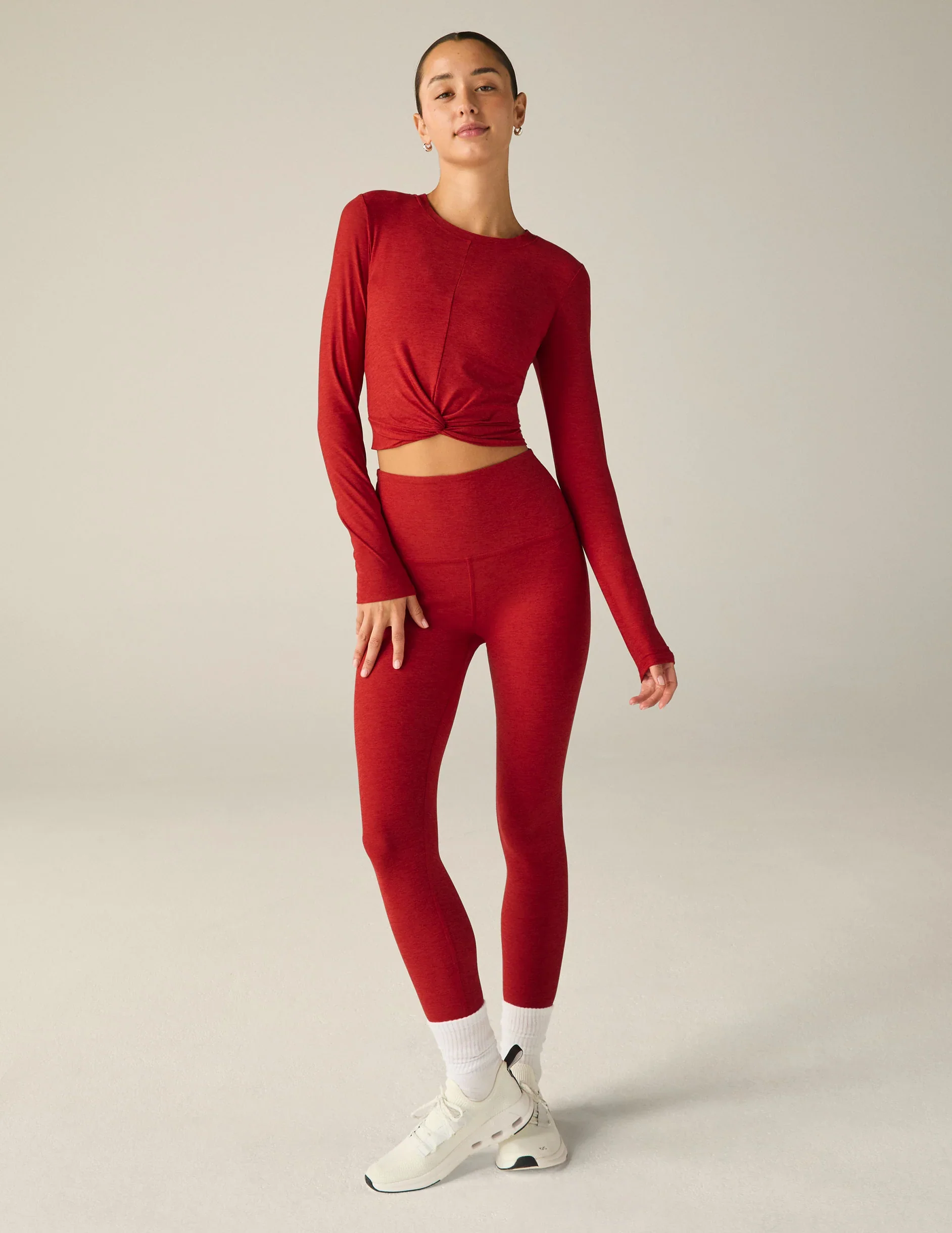 Featherweight Center Stage Cropped Long Sleeve Pullover - Image 4