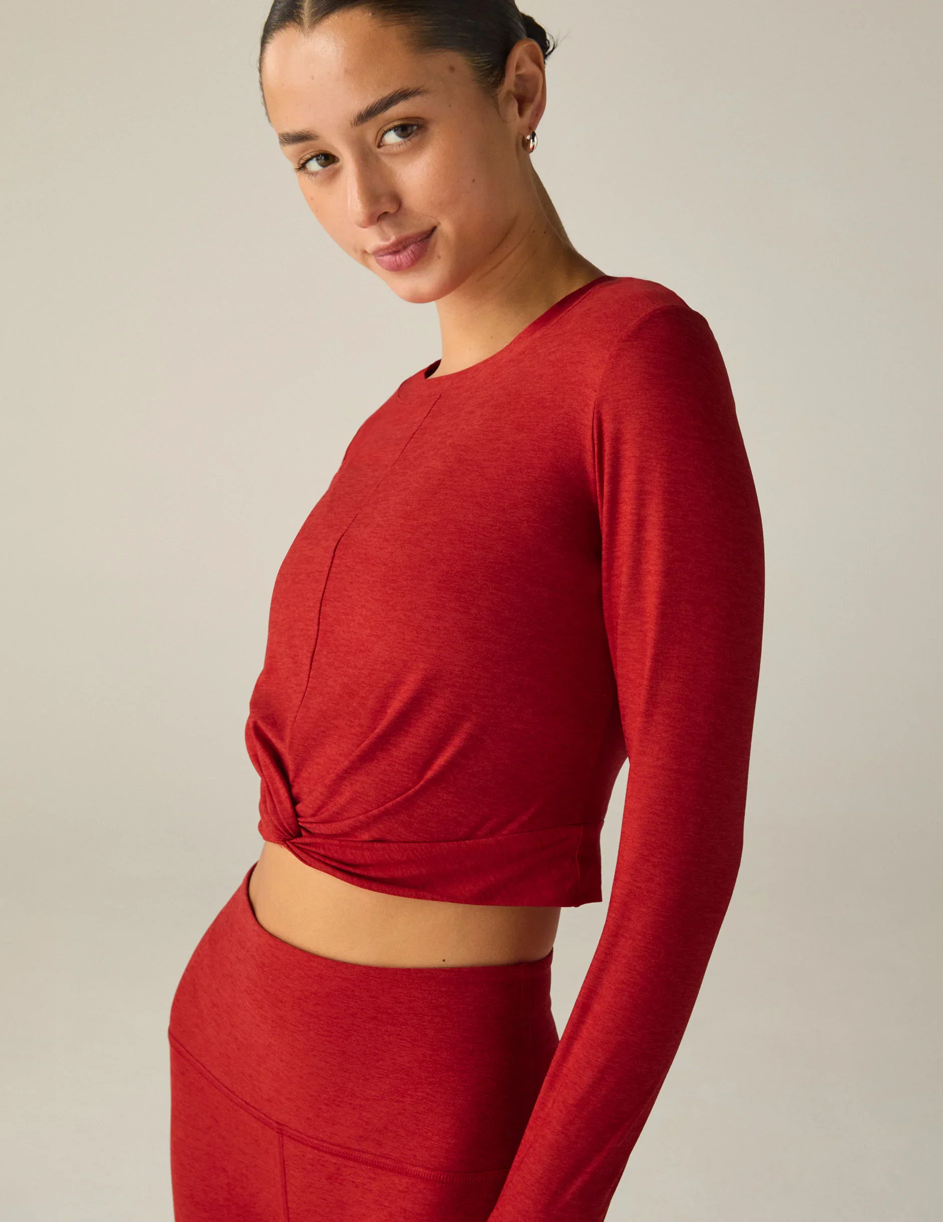 Featherweight Center Stage Cropped Long Sleeve Pullover - Image 6