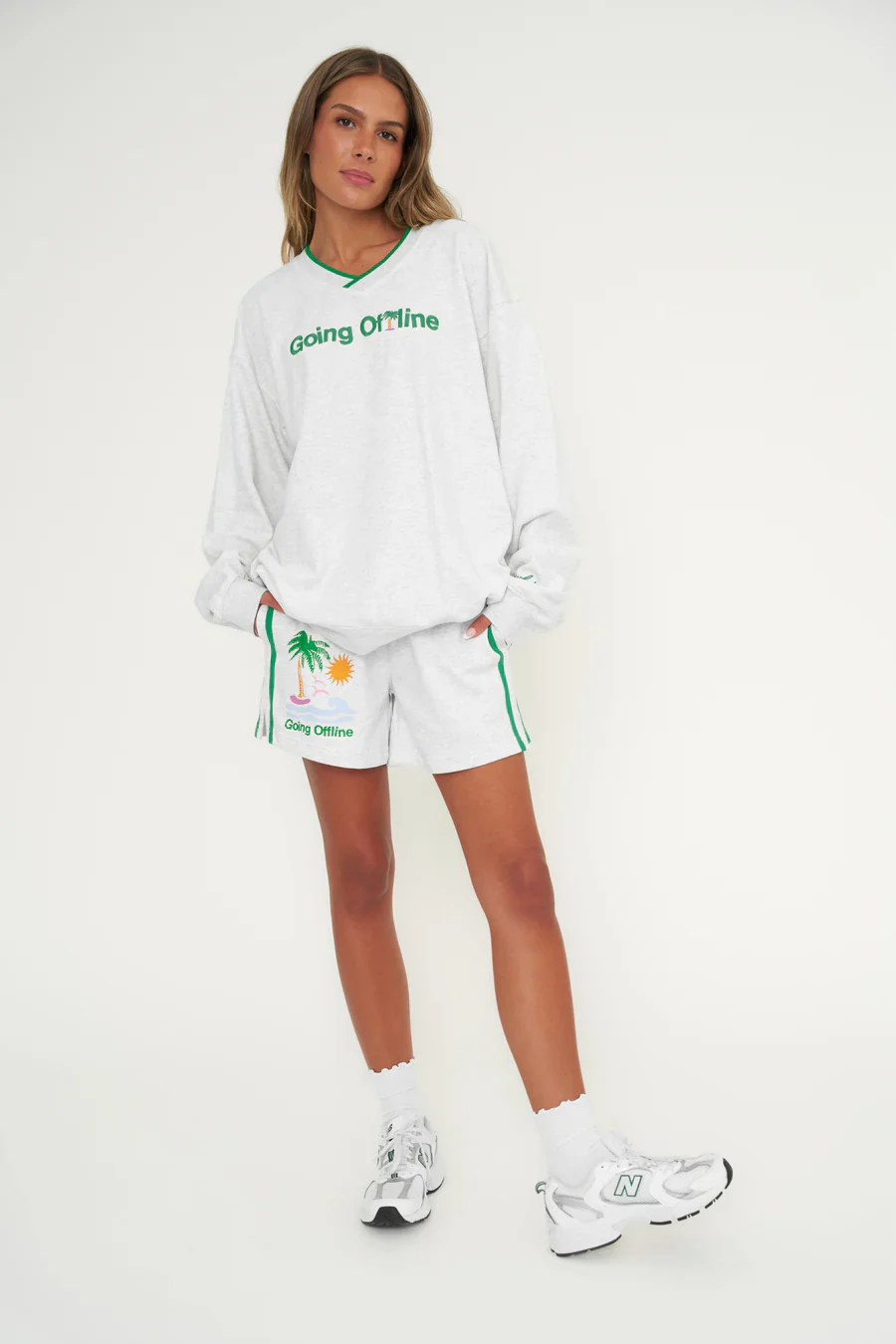 Going Offline V-Neck Sweatshirt - Image 3