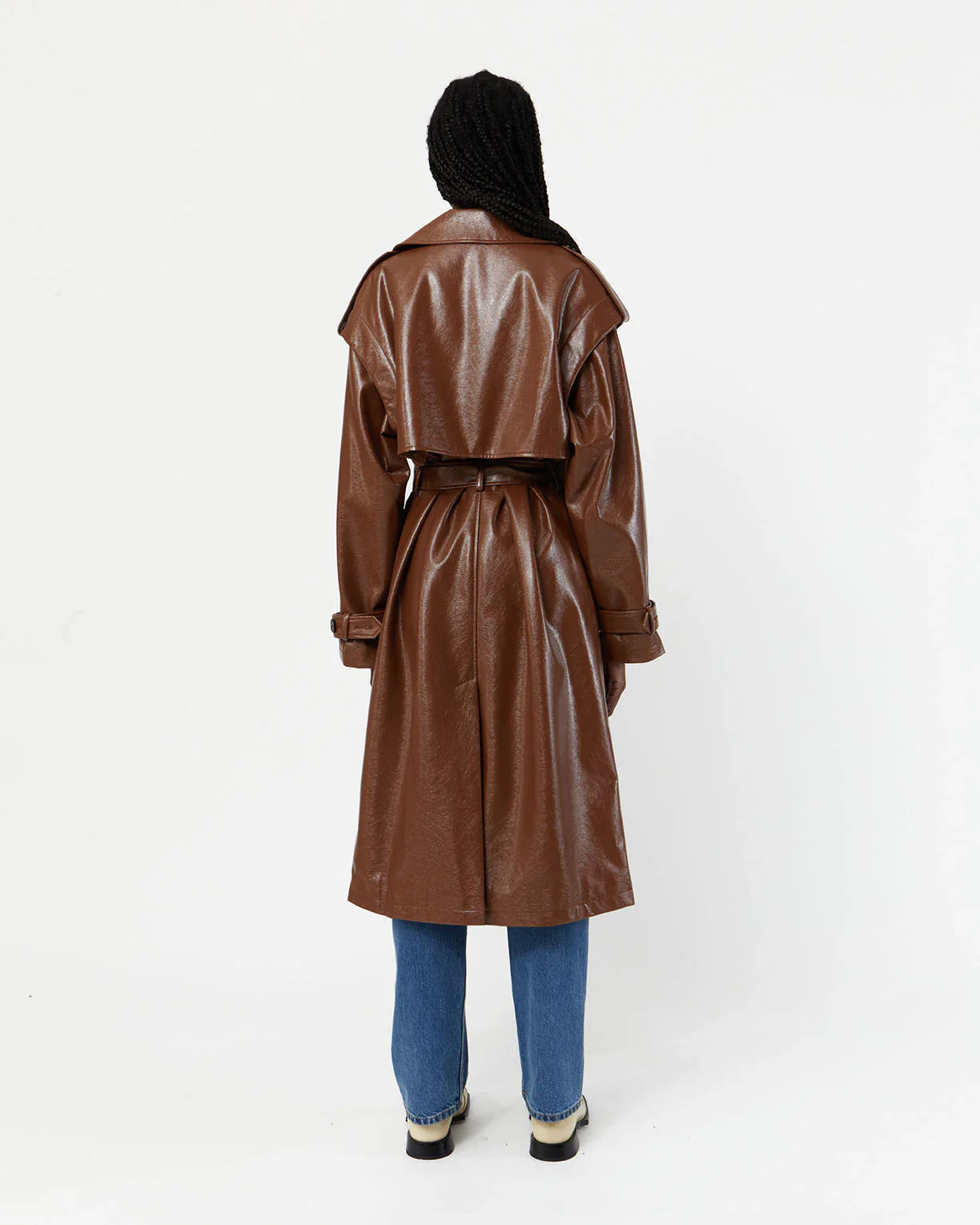 Isa Crinkle Trench Coat - Image 4