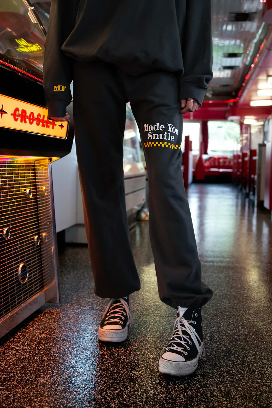 Made You Smile Jet Sweatpants - Image 8
