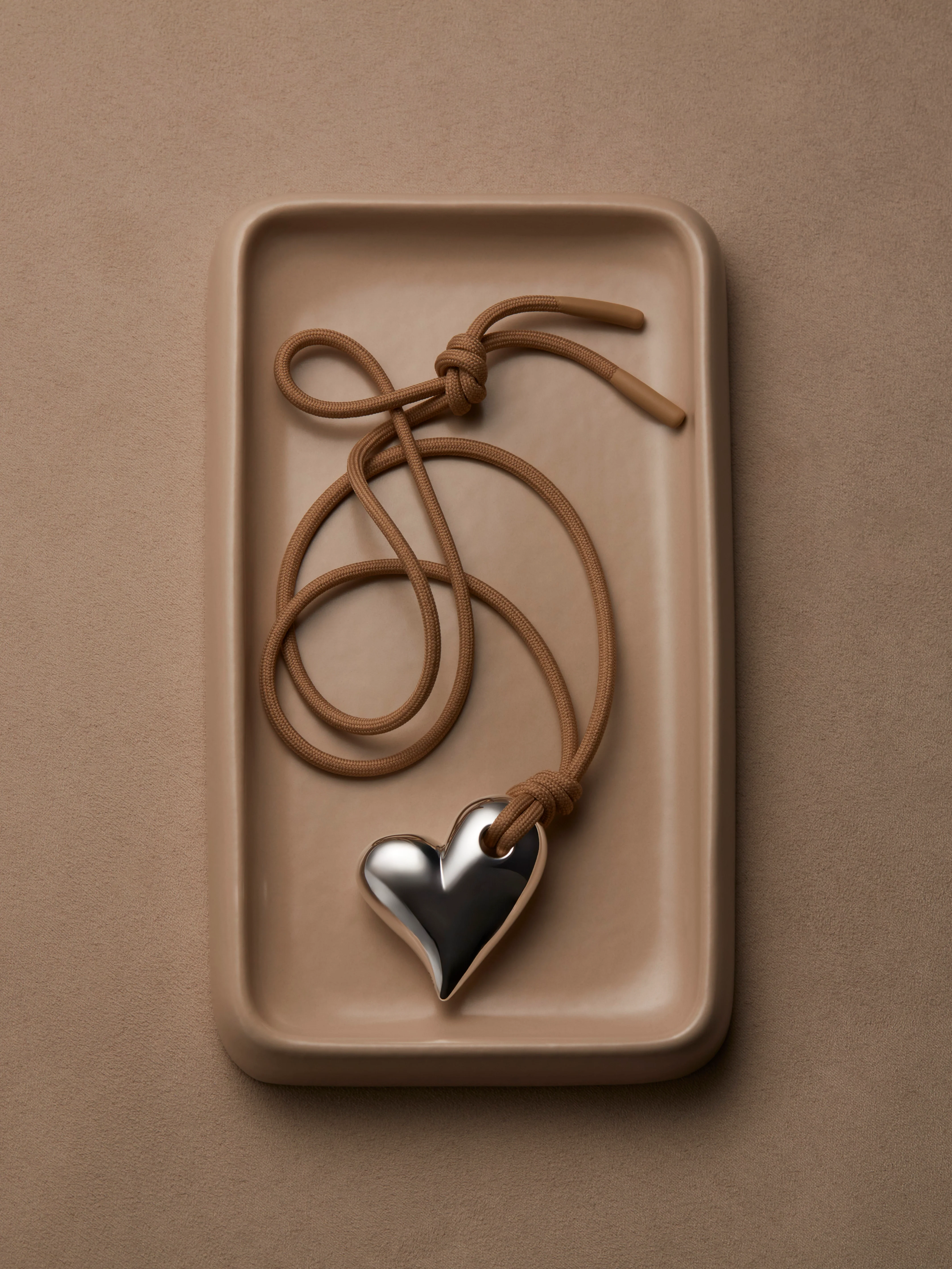 Mega Art Heart on a String Necklace