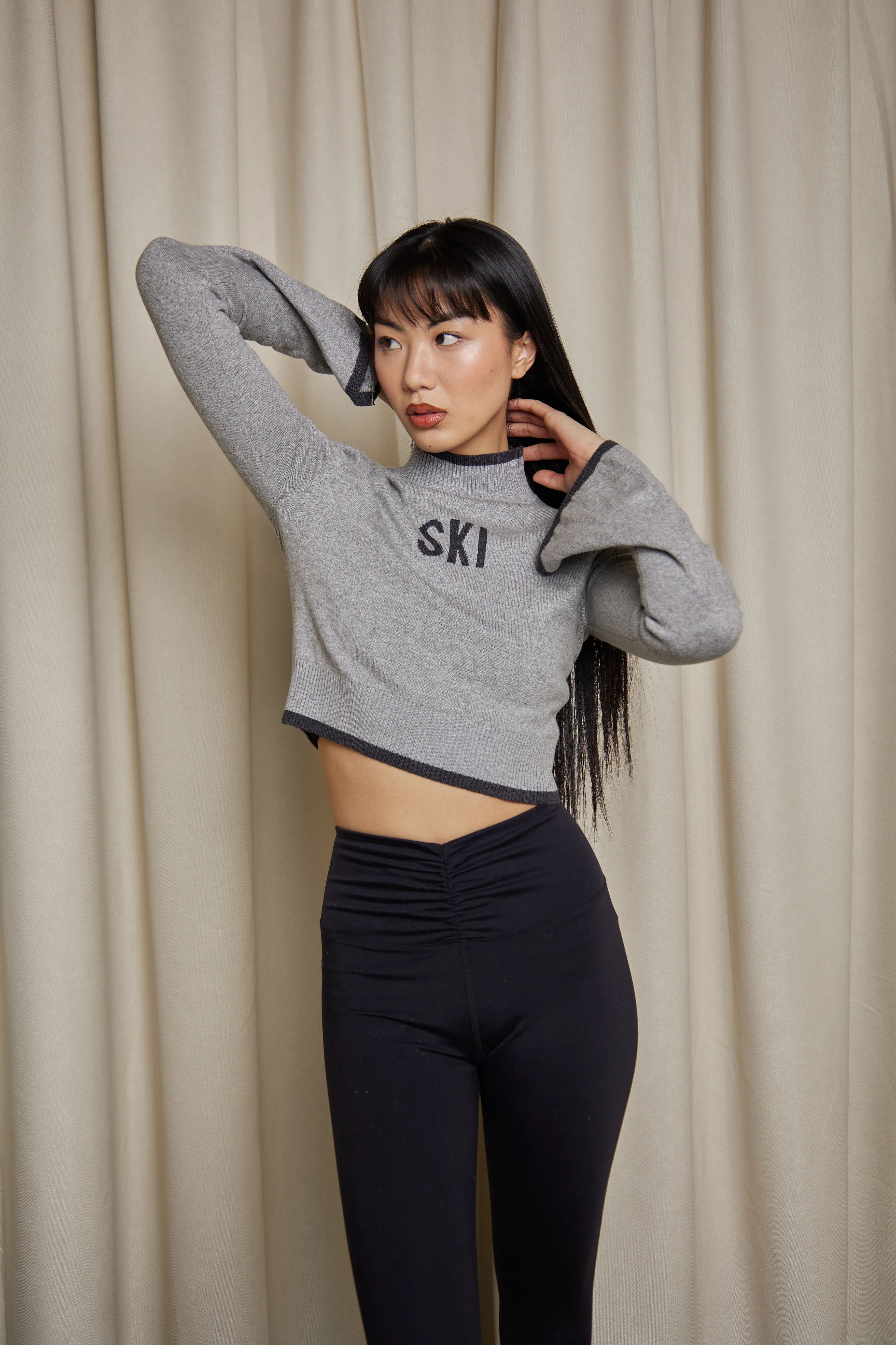Ski Bell Sleeve Sweater Crop - Image 3