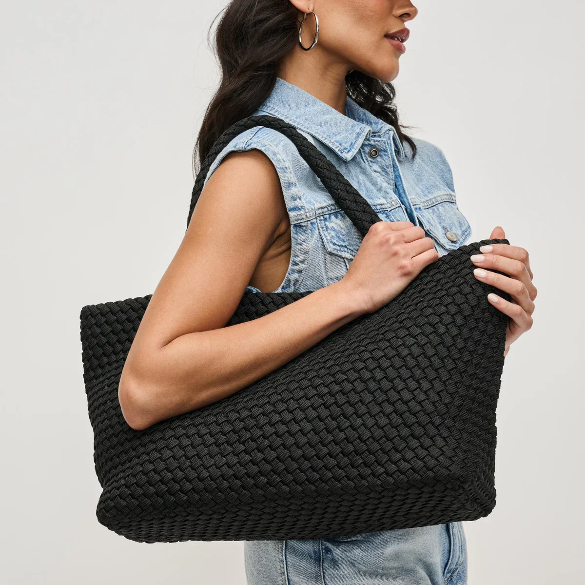 Sky's The Limit Large Tote in Black - Image 5