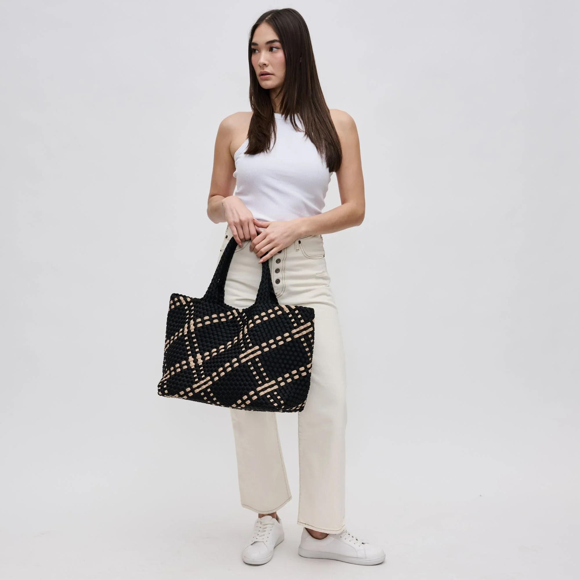 Sky's The Limit Large Tote in Black Nude - Image 8