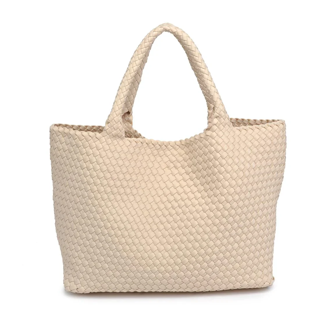Sky's The Limit Large Tote in Cream - Image 7