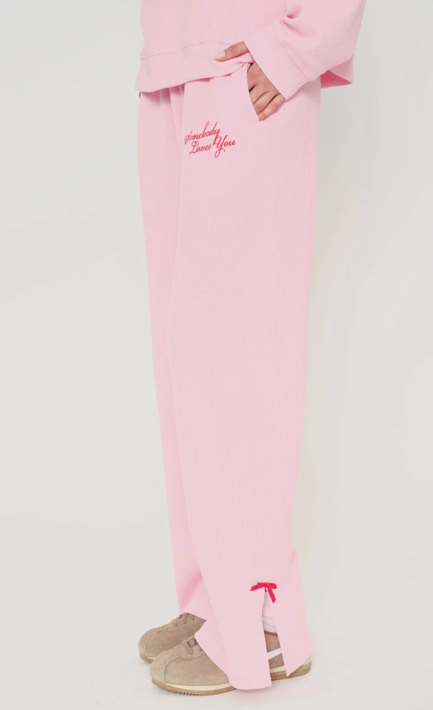 Somebody Loves You Wide Leg Sweatpants - Image 2
