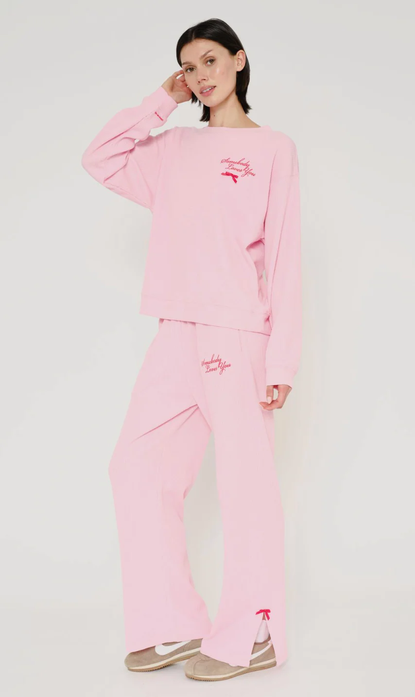 Somebody Loves You Wide Leg Sweatpants - Image 3