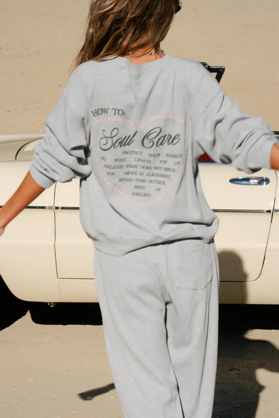 Soul Grey Relaxed Waffle Crewneck - Image 10