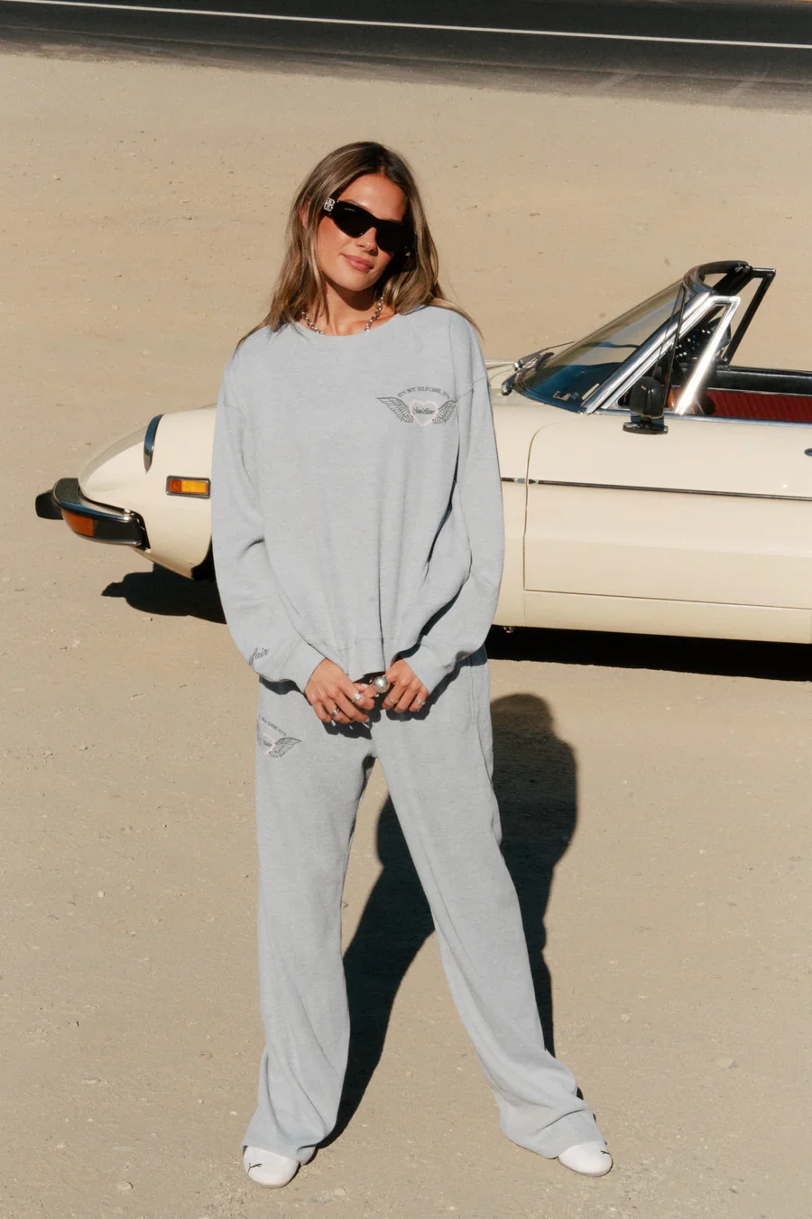 Soul Grey Relaxed Waffle Crewneck - Image 12