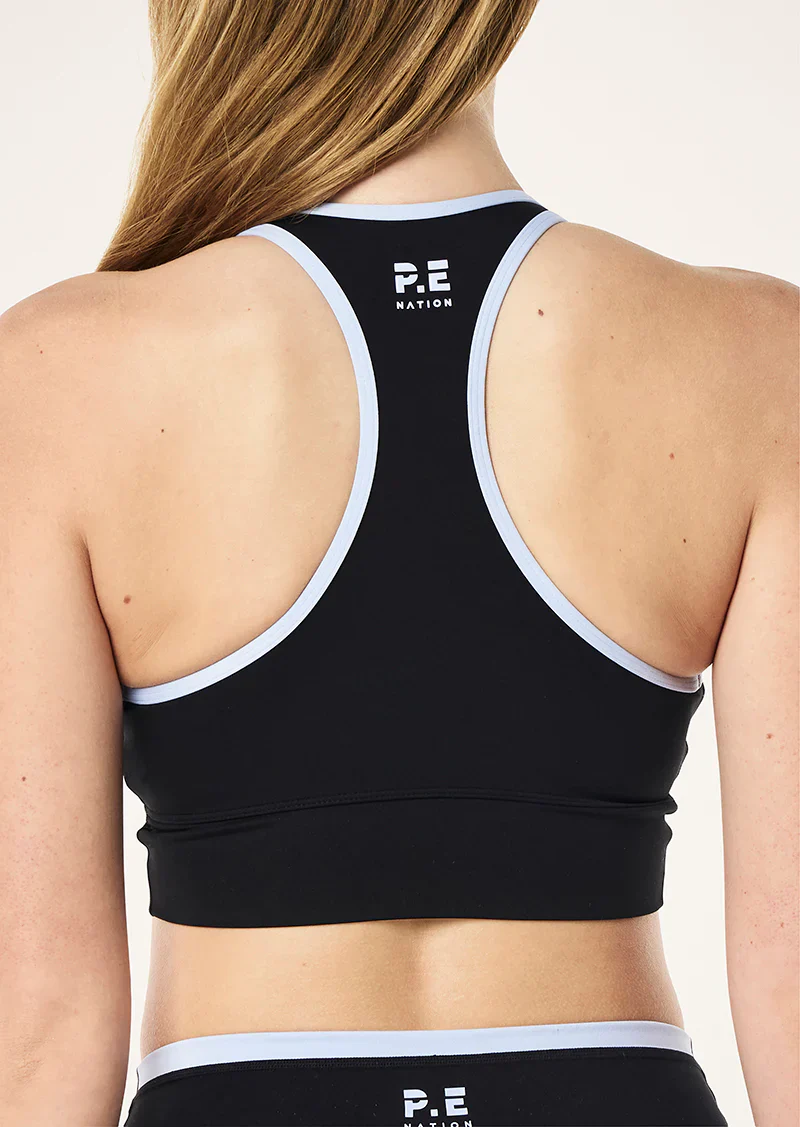 Vita Bra in Black & Heather Blue - Image 3