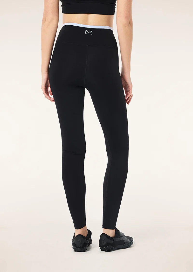 Vita Legging in Black & Heather Blue - Image 5