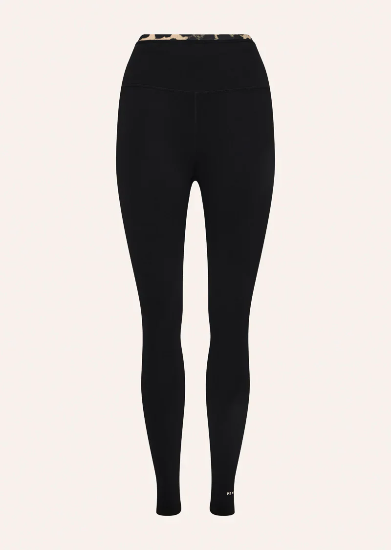Vita Legging in Black & Leopard - Image 7