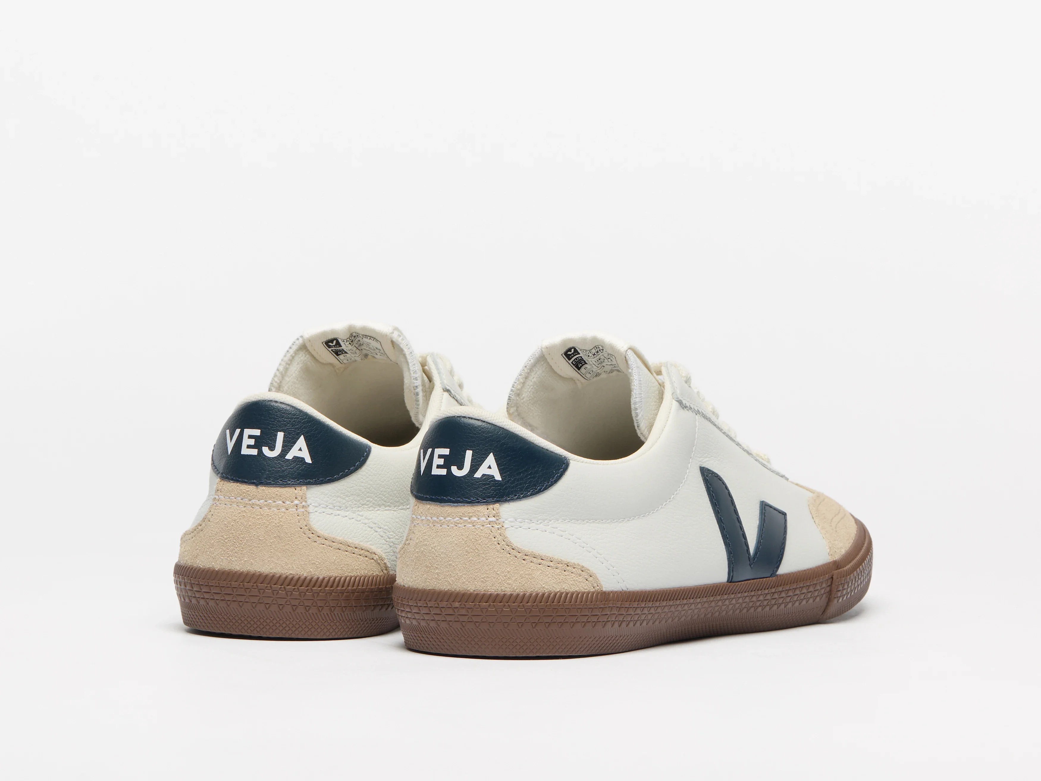 Volley Leather Sneaker White Nautico Bark - Image 3