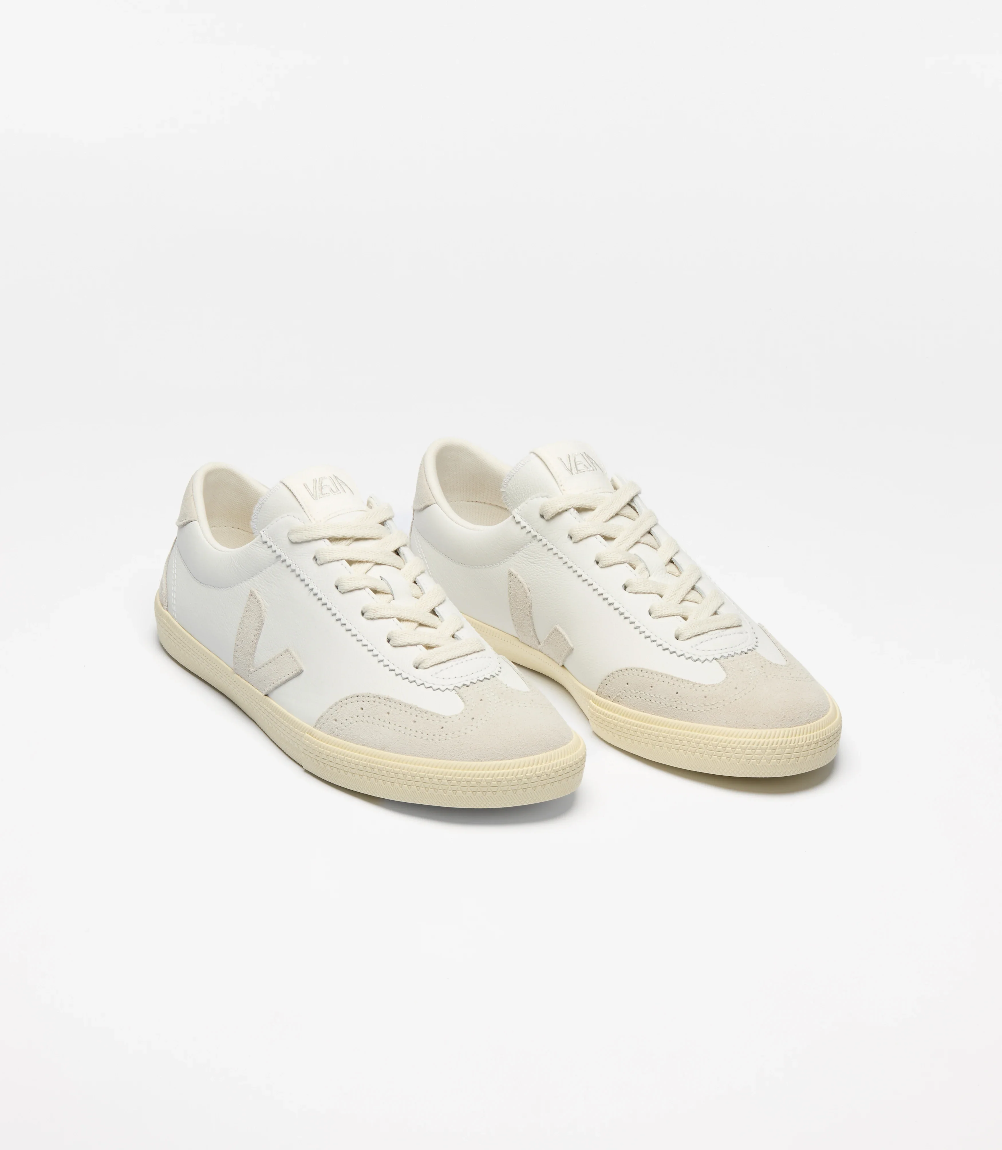 Volley Leather Sneaker White Natural - Image 2